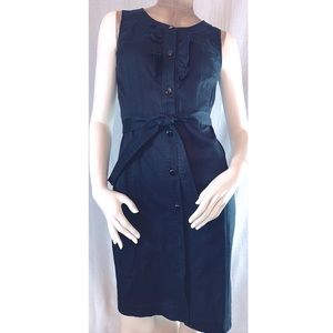 Talbots Black Sleeveless Shirt Dress 6